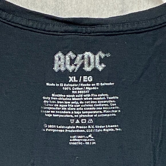 AC/DC High Voltage Graphic Band Tee Shirt Black Short Sleeve Rock Concert Top XL - Picture 11 of 11